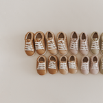 Consciously Baby Leather Woven Sneaker | Color 'Rust' | Soft Sole