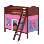 Maxtrix Twin Medium Bunk Bed with Angled Ladder + Curtain