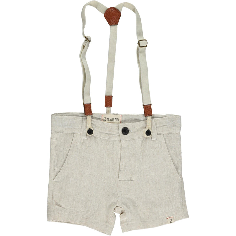 Me & Henry Captain Cream Shorts With Removable Suspenders