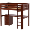 Maxtrix Twin XL High Loft Bed with Straight Ladder + Desk
