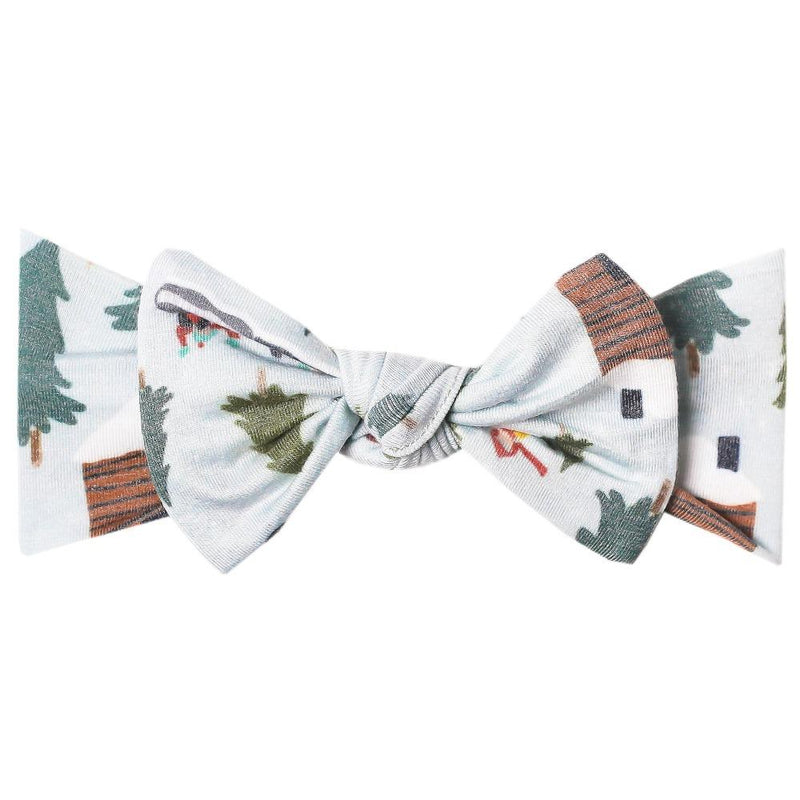 Copper Pearl Knit Headband Bow | Kringle
