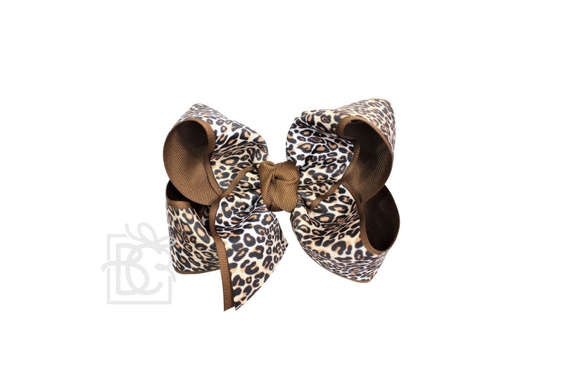 Beyond Creations Layered Leopard Print Bow