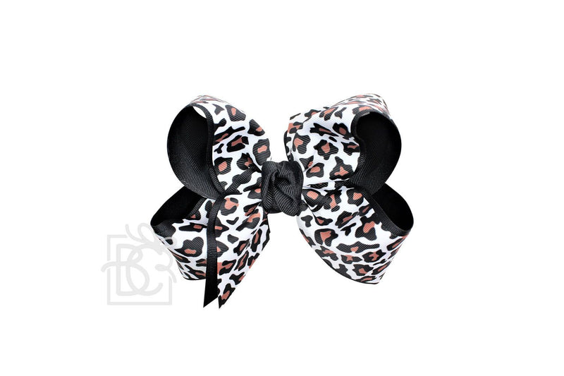 Beyond Creations Layered Leopard Print Bow