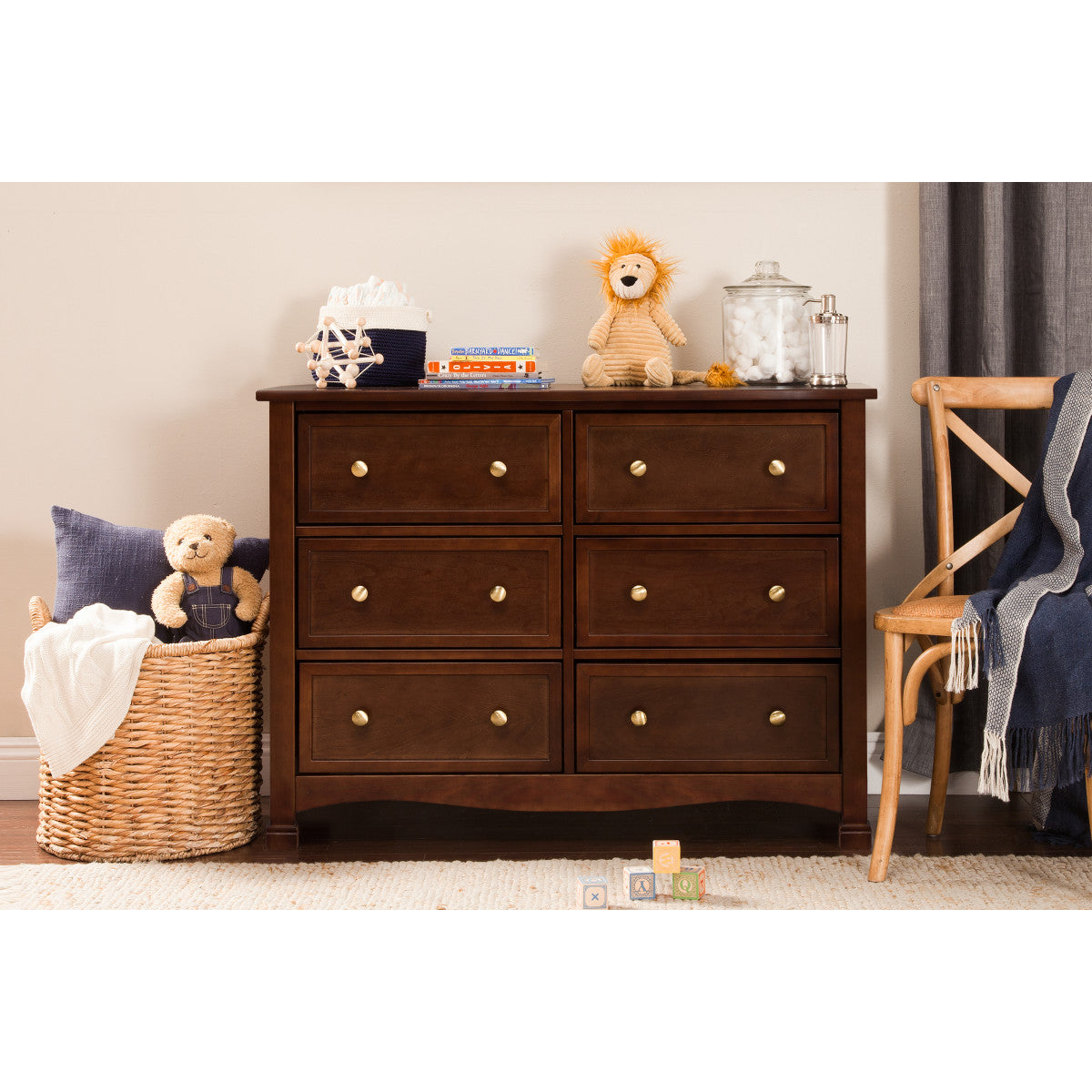 DaVinci Kalani 6 Drawer Double Wide Dresser RTA Crib Kids