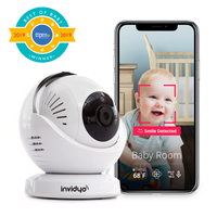 Invidyo The World's Smartest Video Baby Monitor with Crib Mount + 1-Year Subscription