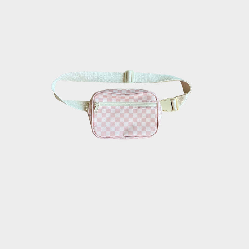 Baby Sprouts Mini Belt Bag | Pink Lemonade Checkered