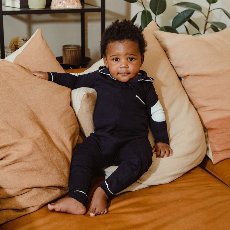 Paper Cape Classic Footless Onesie | Navy