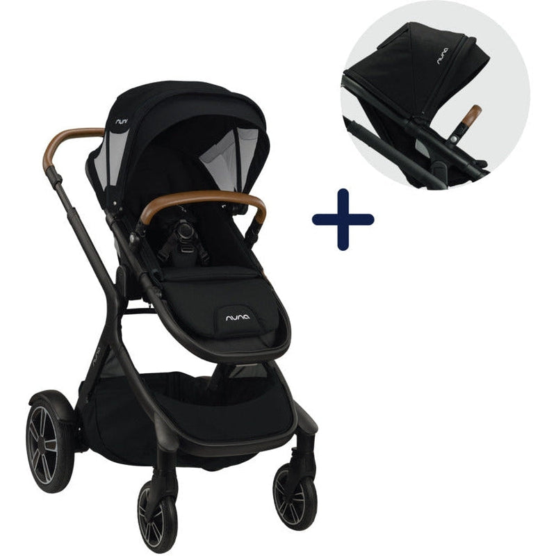 Nuna Demi Grow Stroller with Aire Protect Canopy Crib Kids