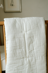 Oilo Sea Moss Sage Green Stripe Premium Muslin Crib Quilt & Sham Set