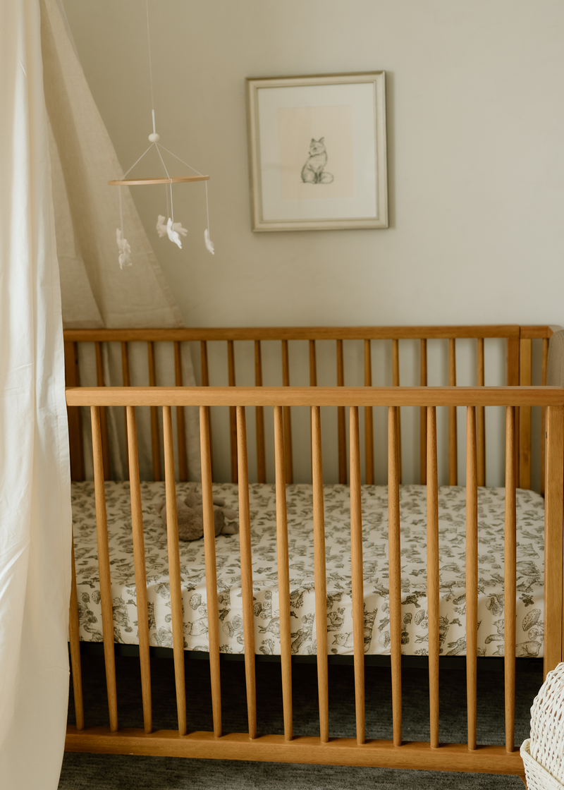 Oilo Woodland Nursery Crib Sheet