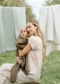 Oilo Sea Moss Sage Green Premium Muslin Blanket