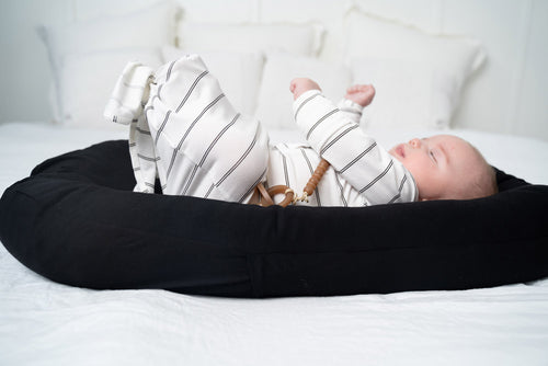 Knotted Gown - Striped Onyx