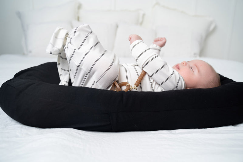Knotted Gown - Striped Onyx