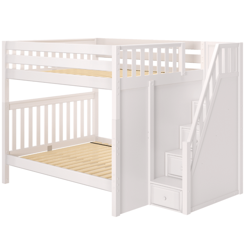 Maxtrix Queen High Bunk Bed with Stairs