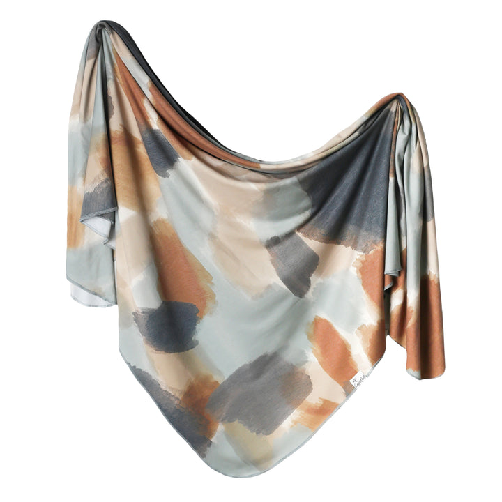 Copper Pearl Knit Swaddle Blanket- Picasso