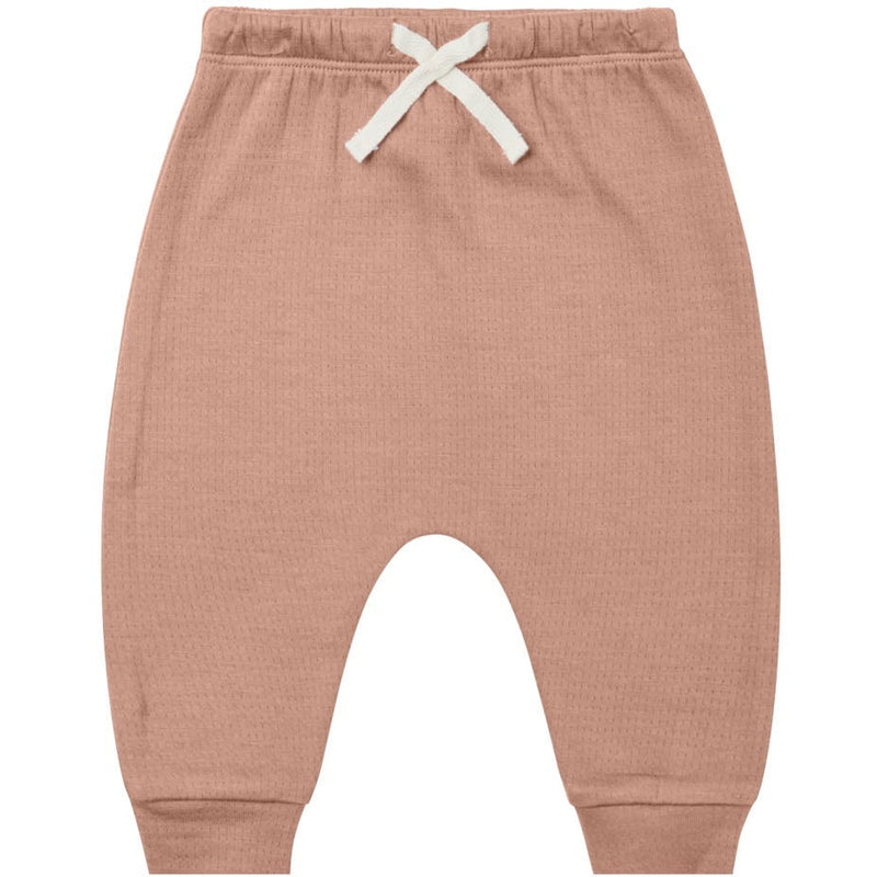 Quincy Mae Pointelle Sweatpant || Rose