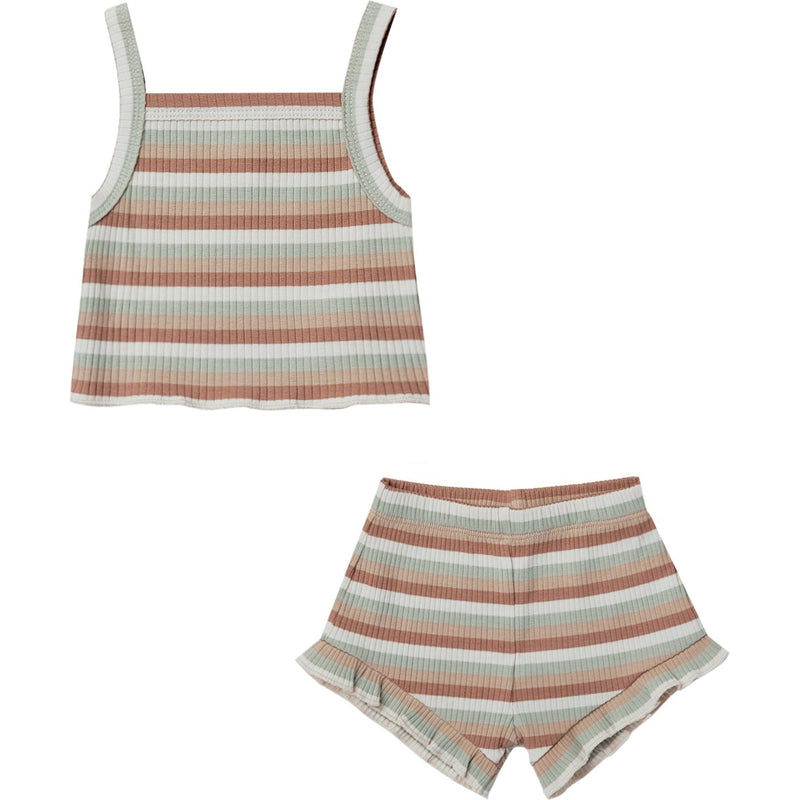 Quincy Mae Evie Tank And Shortie Set | Summer Stripe