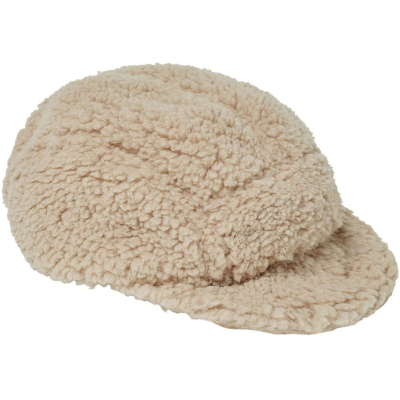 Quincy Mae Sherpa Baby Cap || Sand