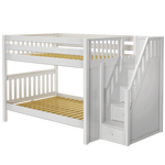Maxtrix Full XL Medium Bunk Bed with Stairs