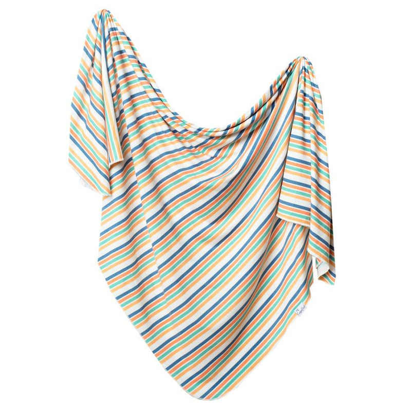 Copper Pearl Knit Swaddle Blanket | Retro