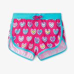Hatley Pink Shibori Hearts Swim Shorts