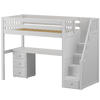 Maxtrix Twin XL High Loft Bed with Stairs + Desk