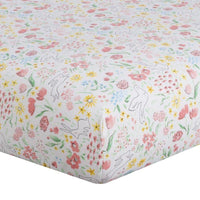 Liz & Roo Petal Pink Linens Bumperless Crib Bedding