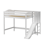 Maxtrix Full High Loft Bed with Slide Platform