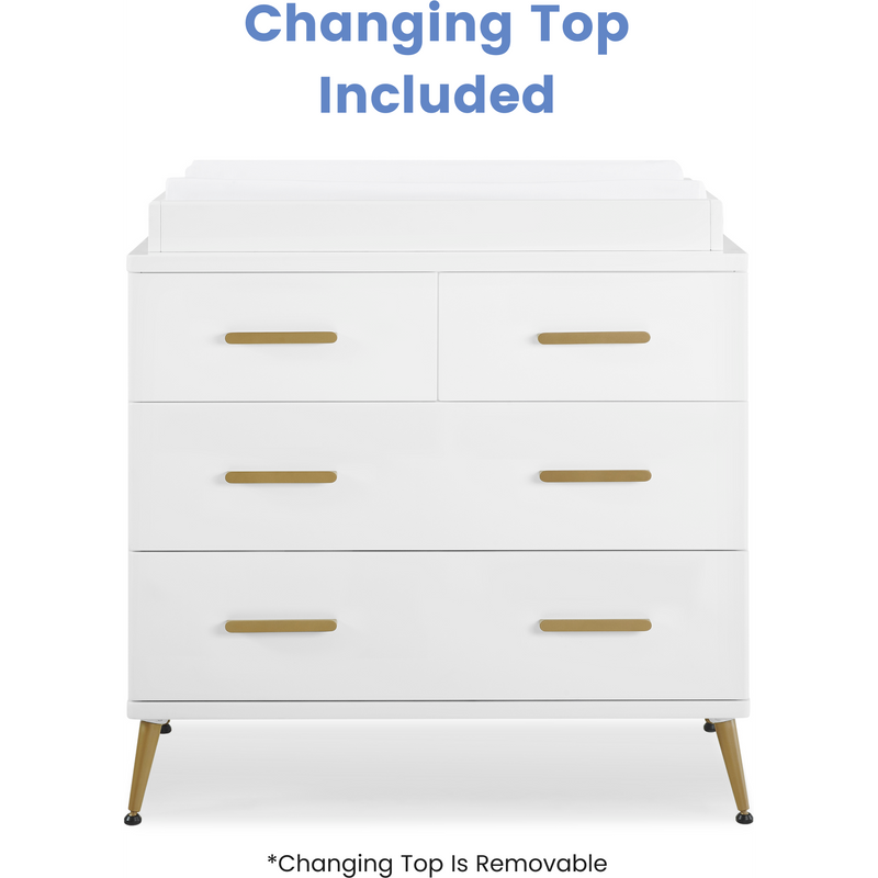 Delta Children Sloane 4-Drawer Dresser with Changing Top RTA