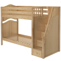 Maxtrix Twin Curved Bunk Bed with Stairs
