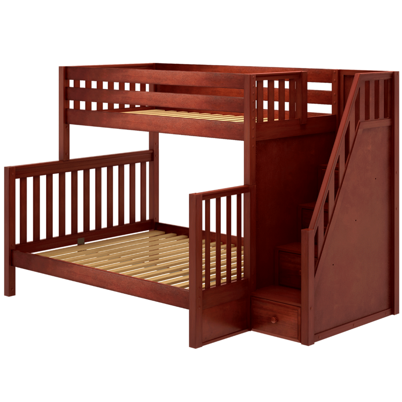 Twin XL Raised Panel Storage Bed, Birch Wood