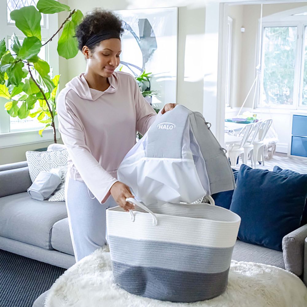 Halo Bassinest Luxe Gray Tweed – Crib Kids