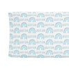 Sugar + Maple Changing Pad Cover - Rainbow Blue