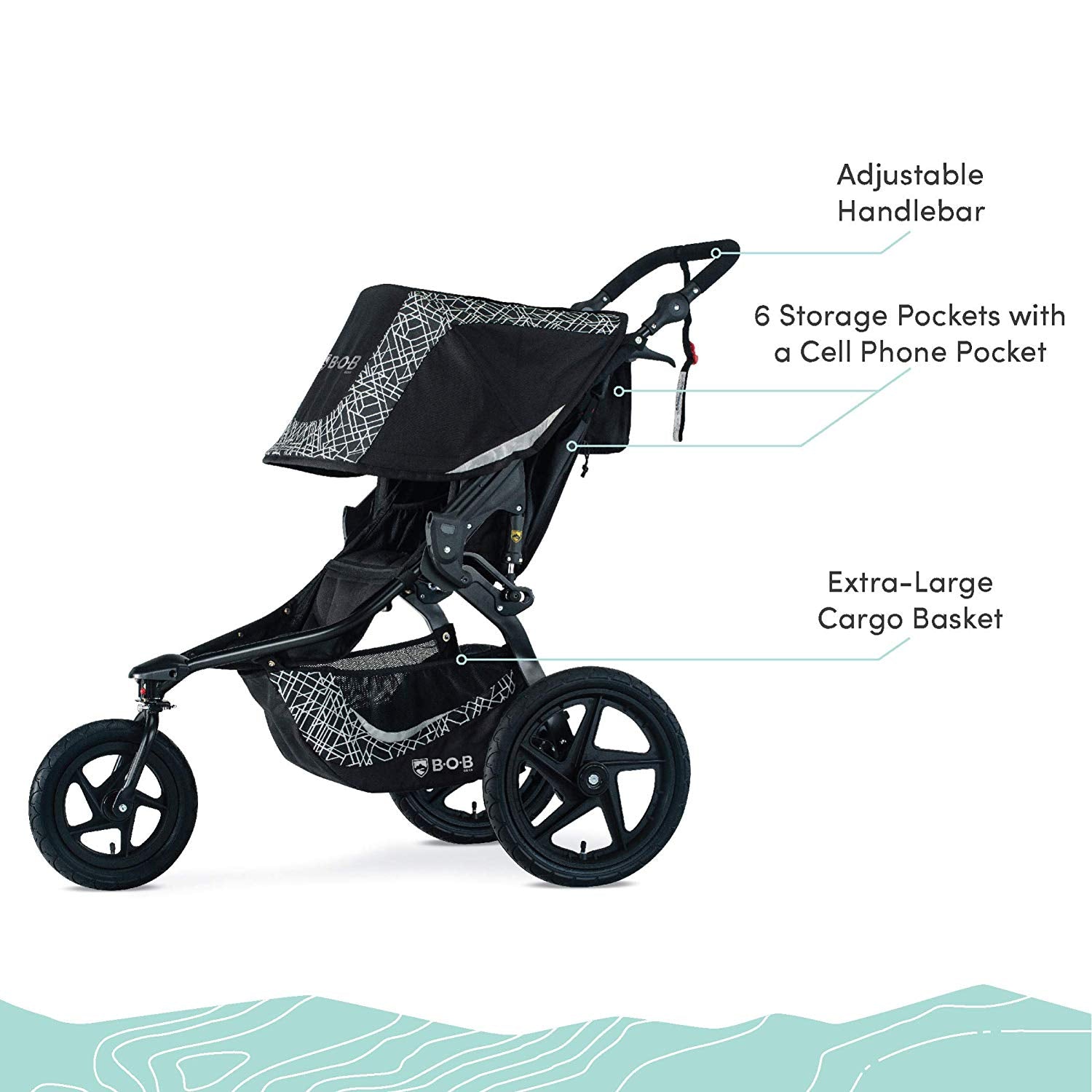 Bob double stroller handlebar foam deals