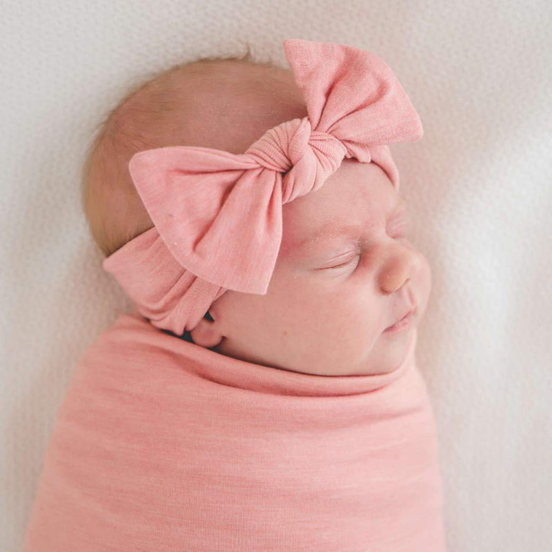 Copper Pearl Knit Headband Bow | Darling