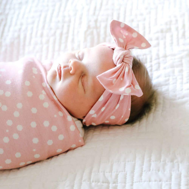 Copper Pearl Knit Headband Bow | Lucy