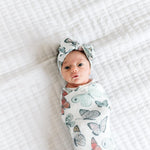 Copper Pearl Knit Headband Bow | Dot