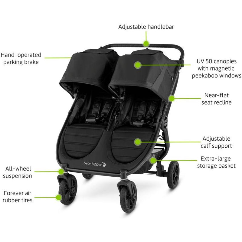 uddannelse marts blok Baby Jogger City Mini GT2 Double Stroller – Crib & Kids