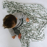 Copper Pearl Knit Swaddle Blanket | Evergreen