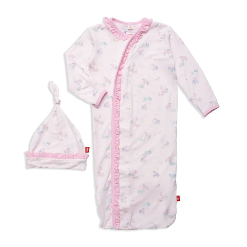 Magnetic Me Forget Me Not Modal Magnetic Cozy Sleeper Gown + Hat Set