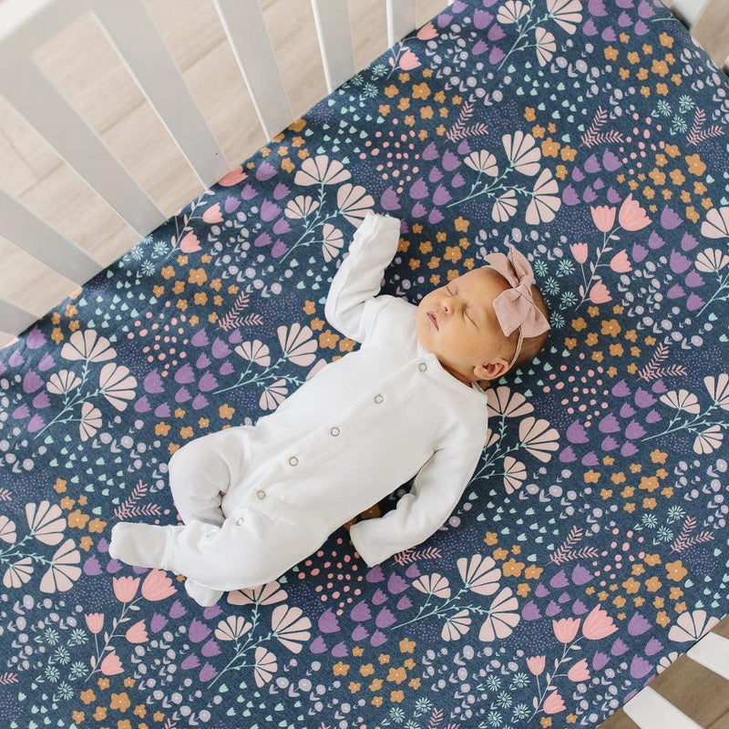 Copper Pearl Premium Knit Fitted Crib Sheet |
