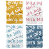 Sugar + Maple Plush Minky Personalized Blanket | Repeating Name