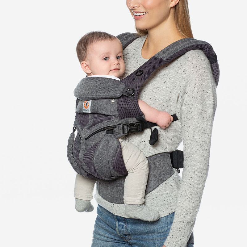Ergobaby Omni 360 All-Position Baby Carrier for Newborn to Toddler with  Lumbar Support & Cool Air Mesh (7-45 Lb), Oxford Blue 