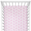 Sugar + Maple Crib Sheet - Elephant Pink