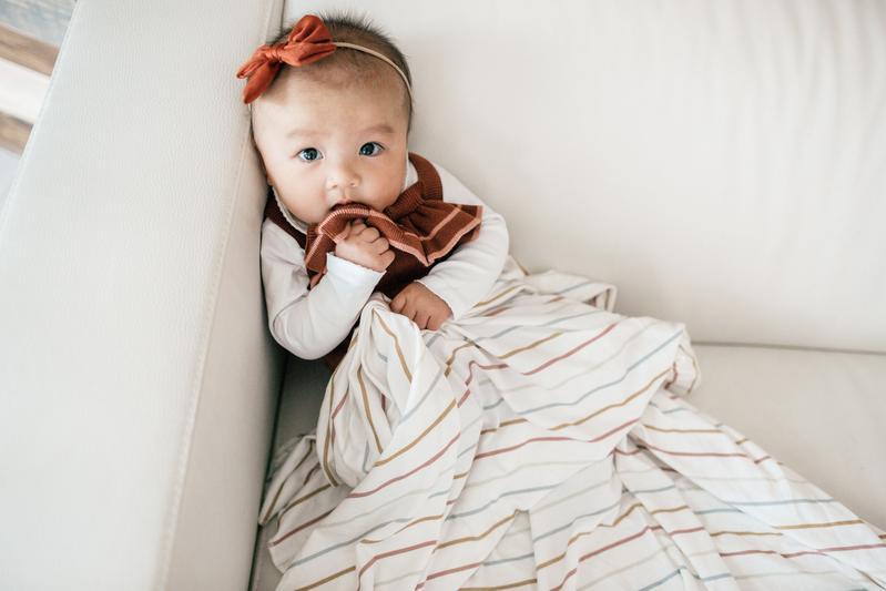 Copper Pearl Knit Swaddle Blanket | Piper