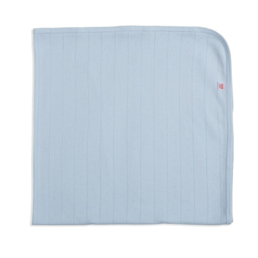 Magnetic Me Love Lines Blue Organic Cotton Pointelle Baby Blanket