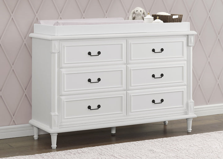 Delta Children Juliette 6-Drawer Dresser with Changing Top Crib & Kids Delta Children Juliette 6-Drawer Dresser with Changing Top Crib & Kids