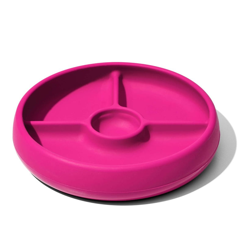Silicone Divided Plate Pink