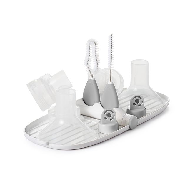 OXO Breast Pump Parts Drying Rack with Detail Brushes